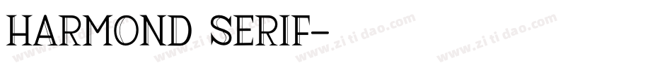 harmond serif字体转换